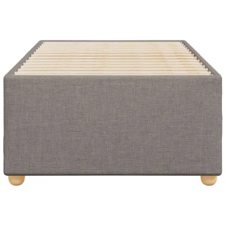 Cadre de lit sans matelas taupe 100x200 cm tissu