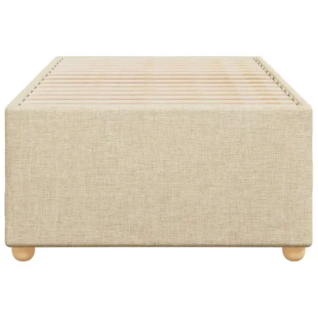 Cadre de lit sans matelas crème 100x200 cm tissu