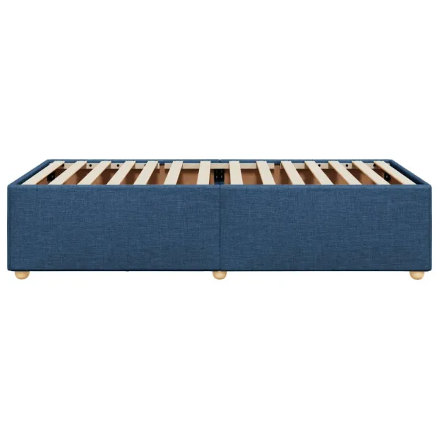 Cadre de lit sans matelas bleu 100x200 cm tissu