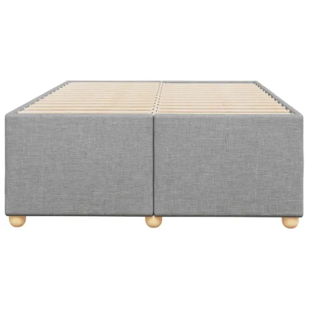 Cadre de lit sans matelas gris clair 120x190 cm tissu