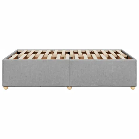 Cadre de lit sans matelas gris clair 120x190 cm tissu