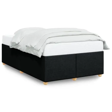 Cadre de lit sans matelas noir 120x190 cm tissu 2
