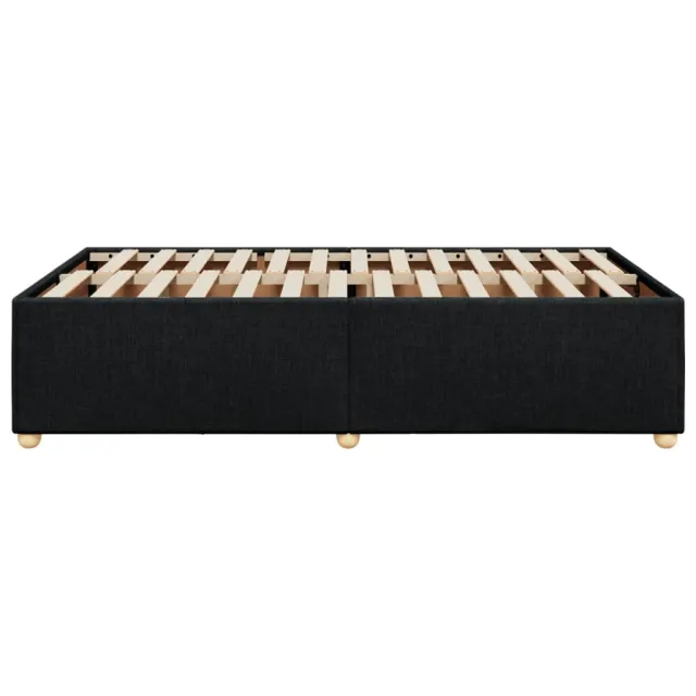 Cadre de lit sans matelas noir 120x190 cm tissu