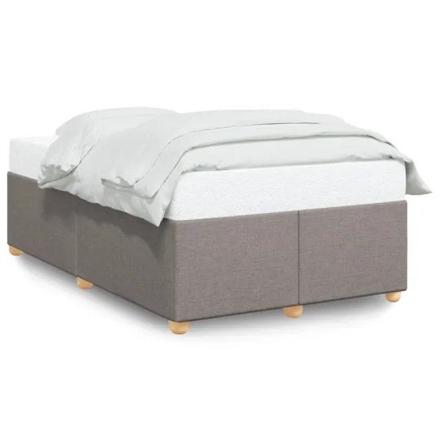 Cadre de lit sans matelas taupe 120x190 cm tissu