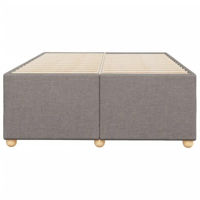 Cadre de lit sans matelas taupe 120x190 cm tissu