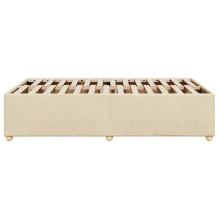 Cadre de lit sans matelas crème 120x190 cm tissu