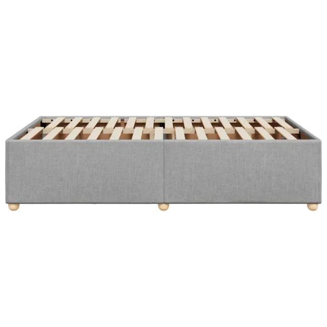 Cadre de lit sans matelas gris clair 120x200 cm tissu