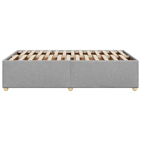 Cadre de lit sans matelas gris clair 120x200 cm tissu