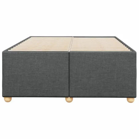 Cadre de lit sans matelas gris foncé 120x200 cm tissu