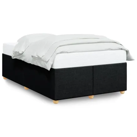 Cadre de lit sans matelas noir 120x200 cm tissu 2