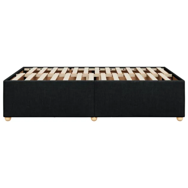 Cadre de lit sans matelas noir 120x200 cm tissu