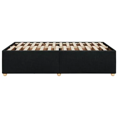Cadre de lit sans matelas noir 120x200 cm tissu