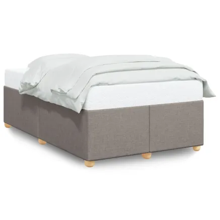 Cadre de lit sans matelas taupe 120x200 cm tissu 2