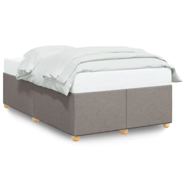 Cadre de lit sans matelas taupe 120x200 cm tissu