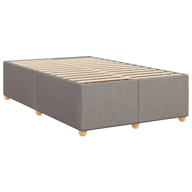 Cadre de lit sans matelas taupe 120x200 cm tissu