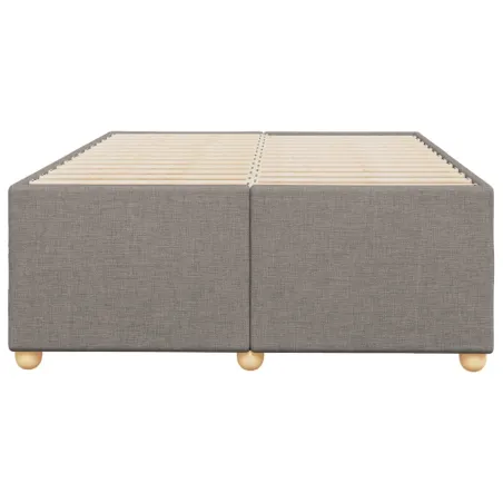Cadre de lit sans matelas taupe 120x200 cm tissu