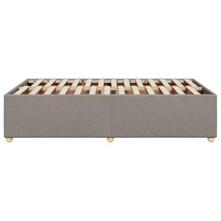 Cadre de lit sans matelas taupe 120x200 cm tissu