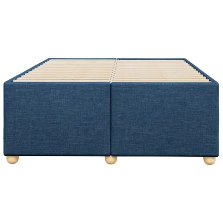 Cadre de lit sans matelas bleu 120x200 cm tissu