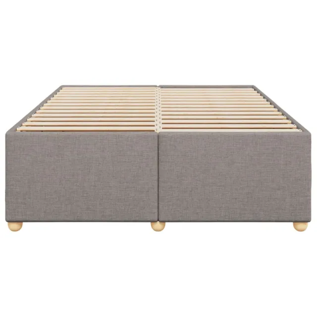 Cadre de lit sans matelas taupe 140x190 cm tissu