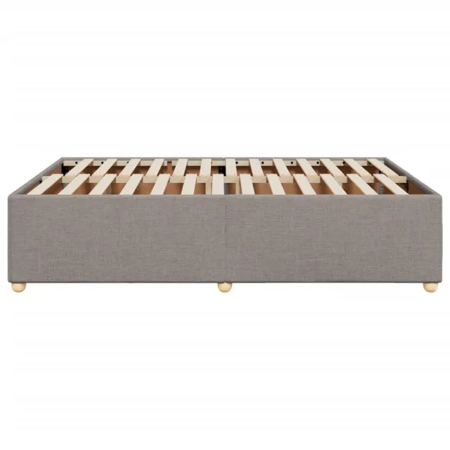 Cadre de lit sans matelas taupe 140x190 cm tissu