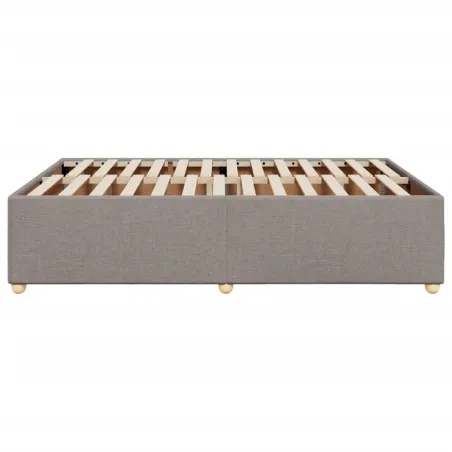 Cadre de lit sans matelas taupe 140x190 cm tissu