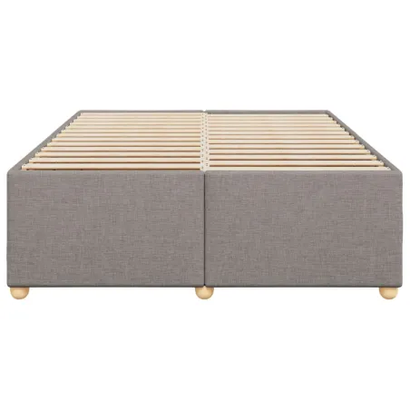 Cadre de lit sans matelas taupe 140x200 cm tissu