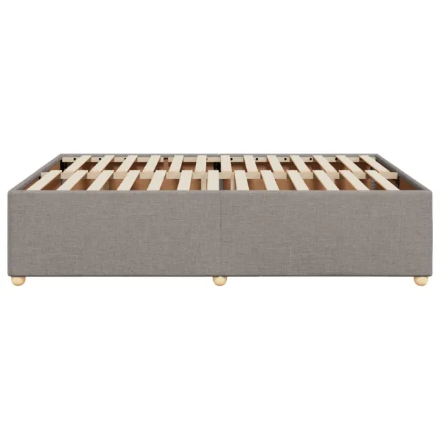 Cadre de lit sans matelas taupe 140x200 cm tissu