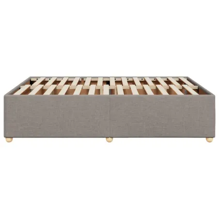 Cadre de lit sans matelas taupe 140x200 cm tissu