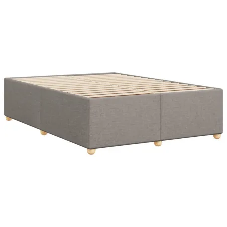 Cadre de lit sans matelas taupe 140x200 cm tissu