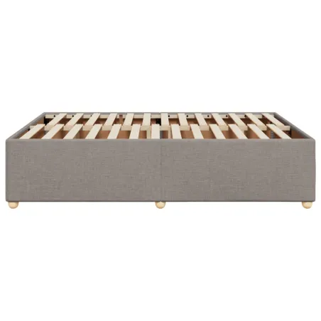 Cadre de lit sans matelas taupe 160x200 cm tissu