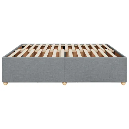 Cadre de lit sans matelas gris clair 180x200 cm tissu