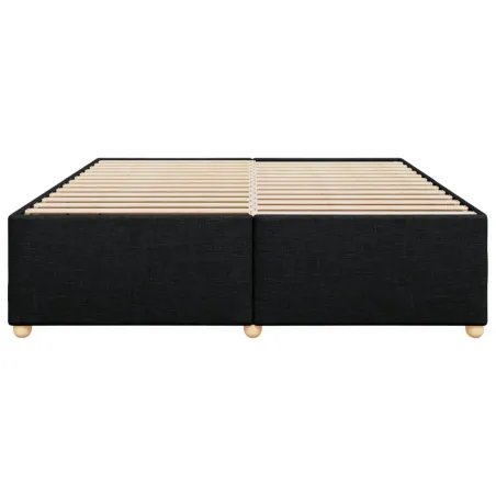 Cadre de lit sans matelas noir 180x200 cm tissu