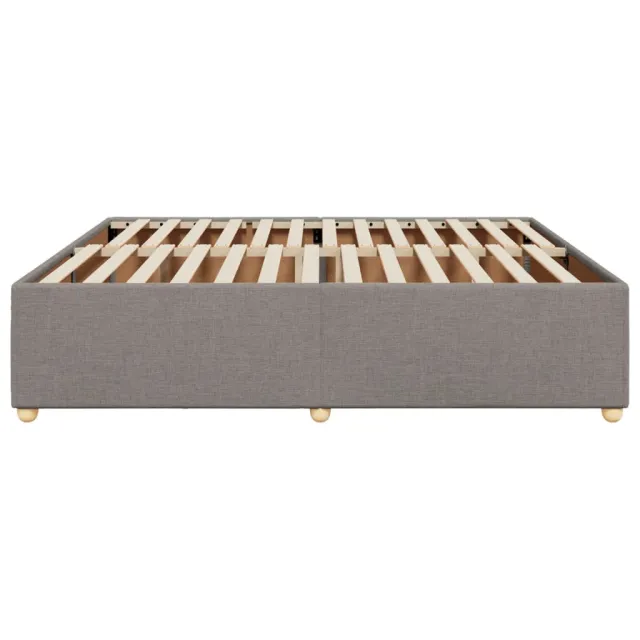 Cadre de lit sans matelas taupe 180x200 cm tissu