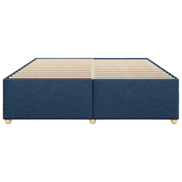 Cadre de lit sans matelas bleu 180x200 cm tissu
