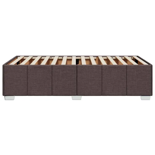 Cadre de lit sans matelas marron foncé 80x200 cm tissu