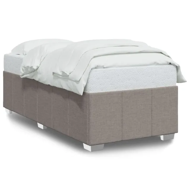 Cadre de lit sans matelas taupe 80x200 cm tissu