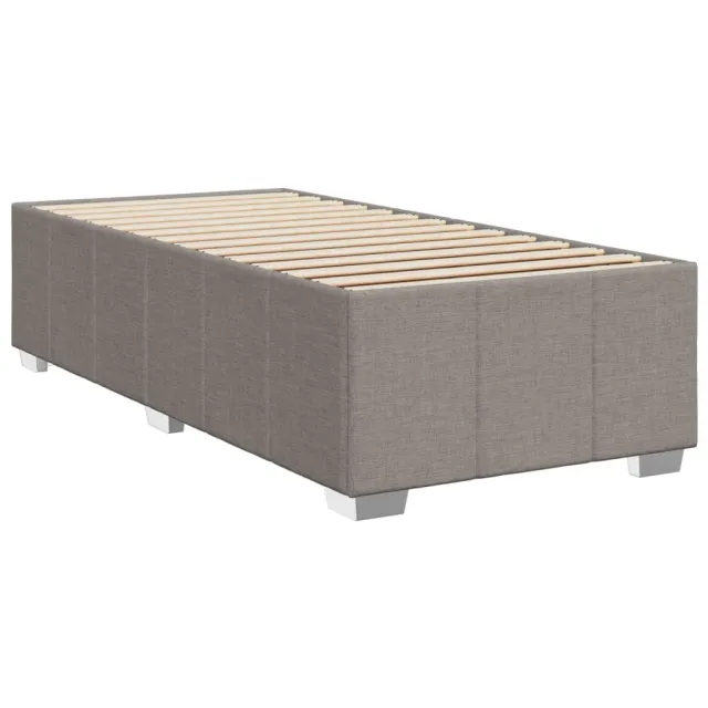 Cadre de lit sans matelas taupe 80x200 cm tissu