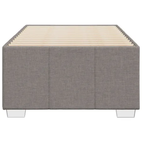 Cadre de lit sans matelas taupe 80x200 cm tissu