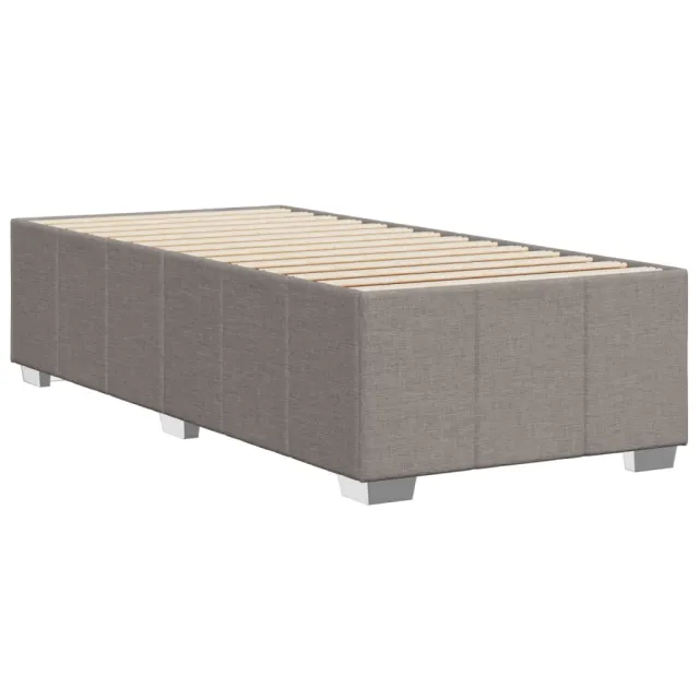 Cadre de lit sans matelas taupe 80x200 cm tissu