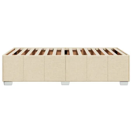 Cadre de lit sans matelas crème 80x200 cm tissu