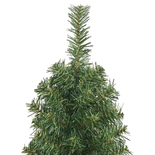 Sapin de Noël artificiel mince avec support vert 120 cm PVC