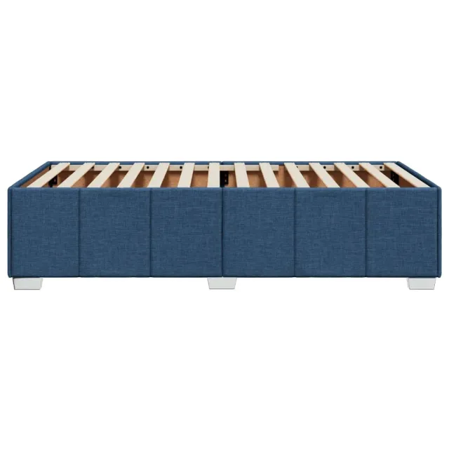 Cadre de lit sans matelas bleu 90x190 cm tissu