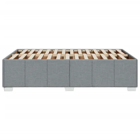 Cadre de lit sans matelas gris clair 120x190 cm tissu