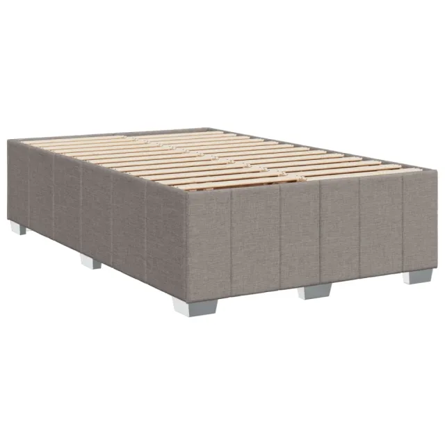 Cadre de lit sans matelas taupe 120x190 cm tissu