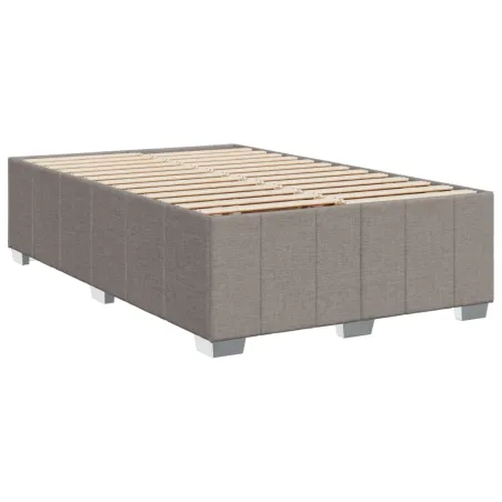 Cadre de lit sans matelas taupe 120x190 cm tissu