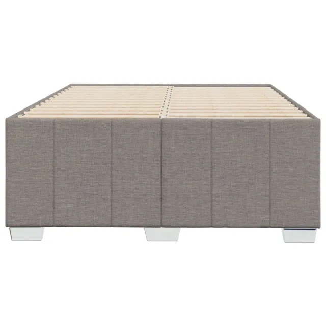 Cadre de lit sans matelas taupe 120x190 cm tissu