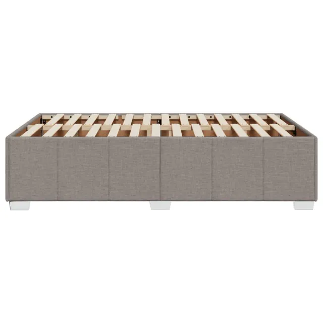 Cadre de lit sans matelas taupe 120x190 cm tissu