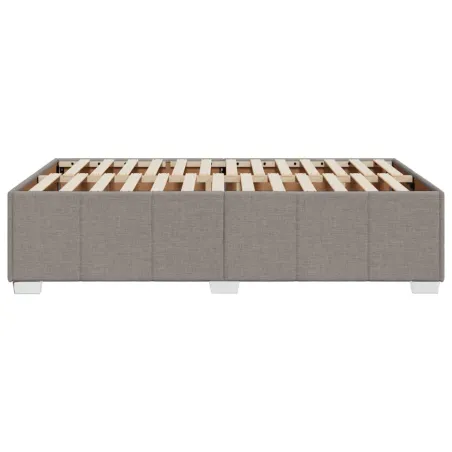 Cadre de lit sans matelas taupe 120x190 cm tissu