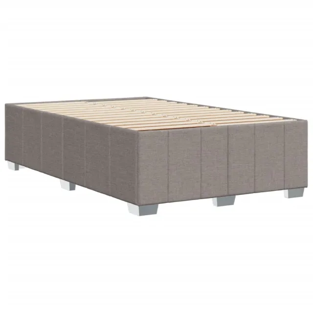Cadre de lit sans matelas taupe 120x190 cm tissu