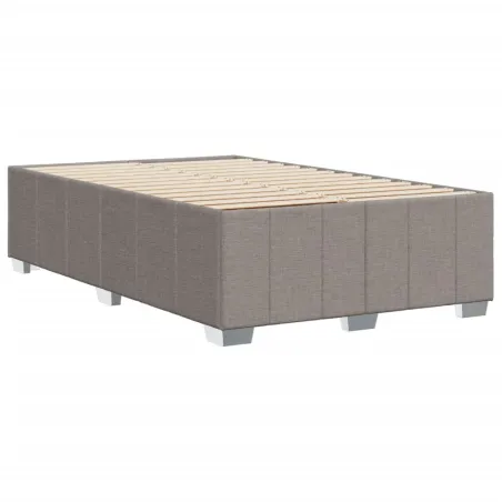 Cadre de lit sans matelas taupe 120x190 cm tissu